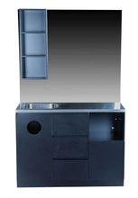 Load image into Gallery viewer, Icarus "Ashland" Black Barber Styling Salon Station With Mirror And Sink