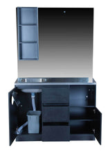 Load image into Gallery viewer, Icarus "Ashland" Black Barber Styling Salon Station With Mirror And Sink