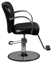Load image into Gallery viewer, "Lauren" Black Salon Styling Chair Round Base