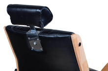 Load image into Gallery viewer, Icarus &quot;Wilson&quot; Modern Black Barber Chair With Heavy Duty Base, Wood Trims
