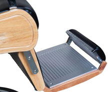 Load image into Gallery viewer, Icarus &quot;Wilson&quot; Modern Black Barber Chair With Heavy Duty Base, Wood Trims
