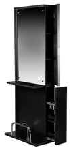 Load image into Gallery viewer, Icarus &quot;Libby&quot; Black Salon Styling Station With Mirror
