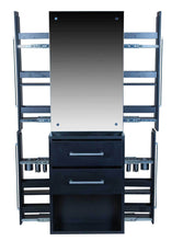 Load image into Gallery viewer, Icarus &quot;Palmdale&quot; Black Salon Styling Station With Mirror
