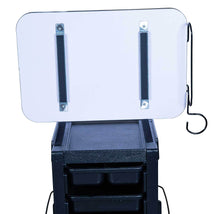 Load image into Gallery viewer, Icarus &quot;Hawkeye&quot; Salon Trolley with Locking Doors With Table Top
