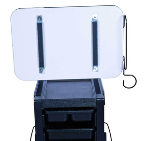 Icarus "Hawkeye" Salon Trolley with Locking Doors With Table Top