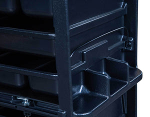 Icarus "Hawkeye" Salon Trolley with Locking Doors With Table Top