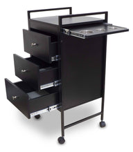 Load image into Gallery viewer, Icarus &quot;Berwyn&quot; Beauty Salon Wooden Rolling Trolley Cart with Pull Out Tool Holder
