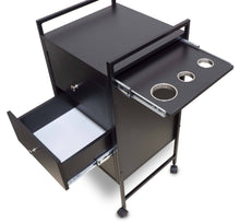 Load image into Gallery viewer, Icarus &quot;Berwyn&quot; Beauty Salon Wooden Rolling Trolley Cart with Pull Out Tool Holder

