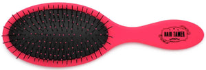 Hair Tamer Detangling Hair Brush with Handle, Pink
