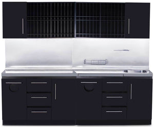 Icarus Black Full Color Bar Station With Sink