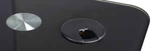 Icarus "Superb" Black Manicure Table With Glass Top