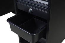 Load image into Gallery viewer, Icarus &quot;Superb&quot; Black Manicure Table With Glass Top
