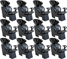 Load image into Gallery viewer, &quot;Universal&quot; Black Beauty Salon Shampoo Chair &amp; Bowl Unit Package
