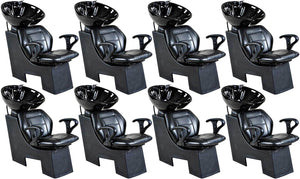 "Universal" Black Beauty Salon Shampoo Chair & Bowl Unit Package